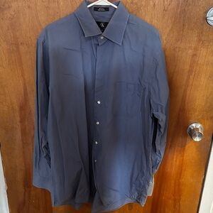 Calvin Klein Men's Button-Up Dress Shirt - Slate Blue